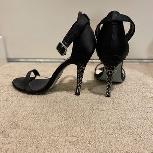 Betsey Johnson rhinestone stiletto silver black